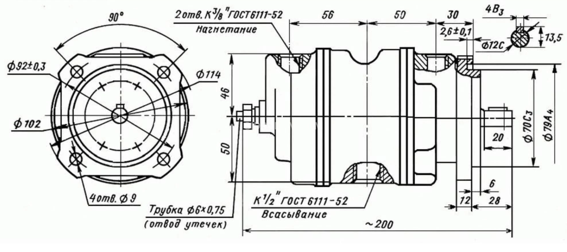 Title 1, пластинчатый насос 10БГ12-42