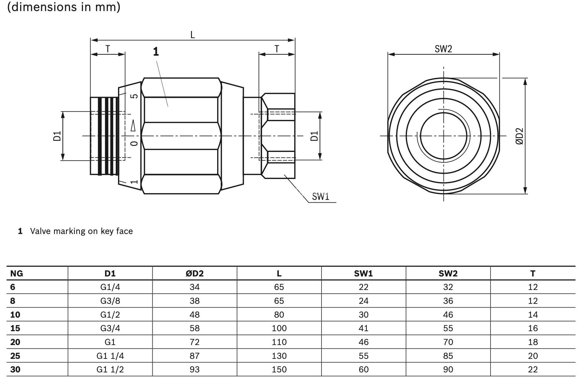 Title 1, Гидродроссель с обратным клапаном MK 30G 1.3