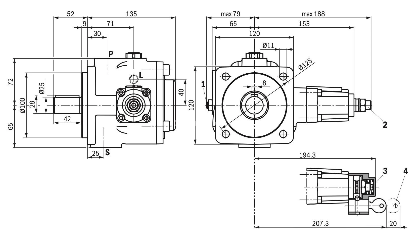 Title 1, Насос пластинчатый регулируемый 1PV2V3 42/25RA0...