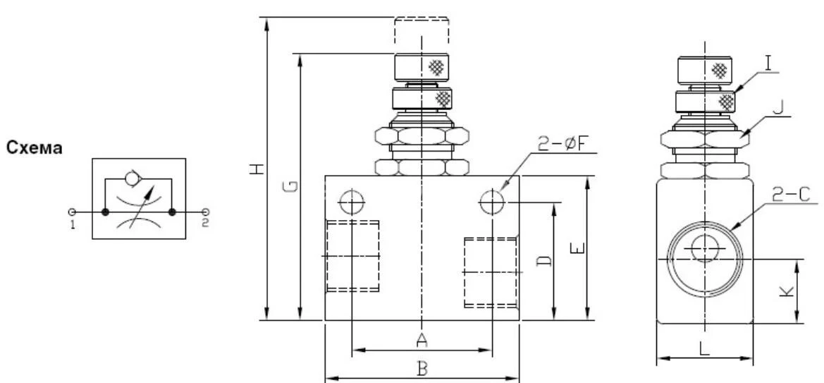 Title 1, Пневмодроссель с обратным клапаном 0821 200 008