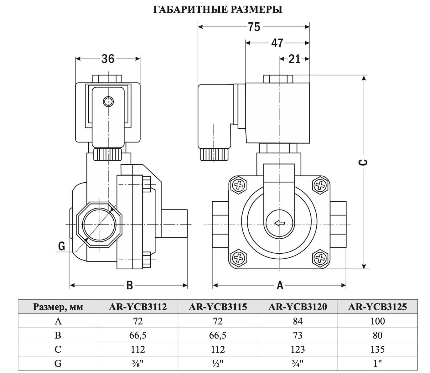 Title 1, Магнетвентиль AR-YCB3125
