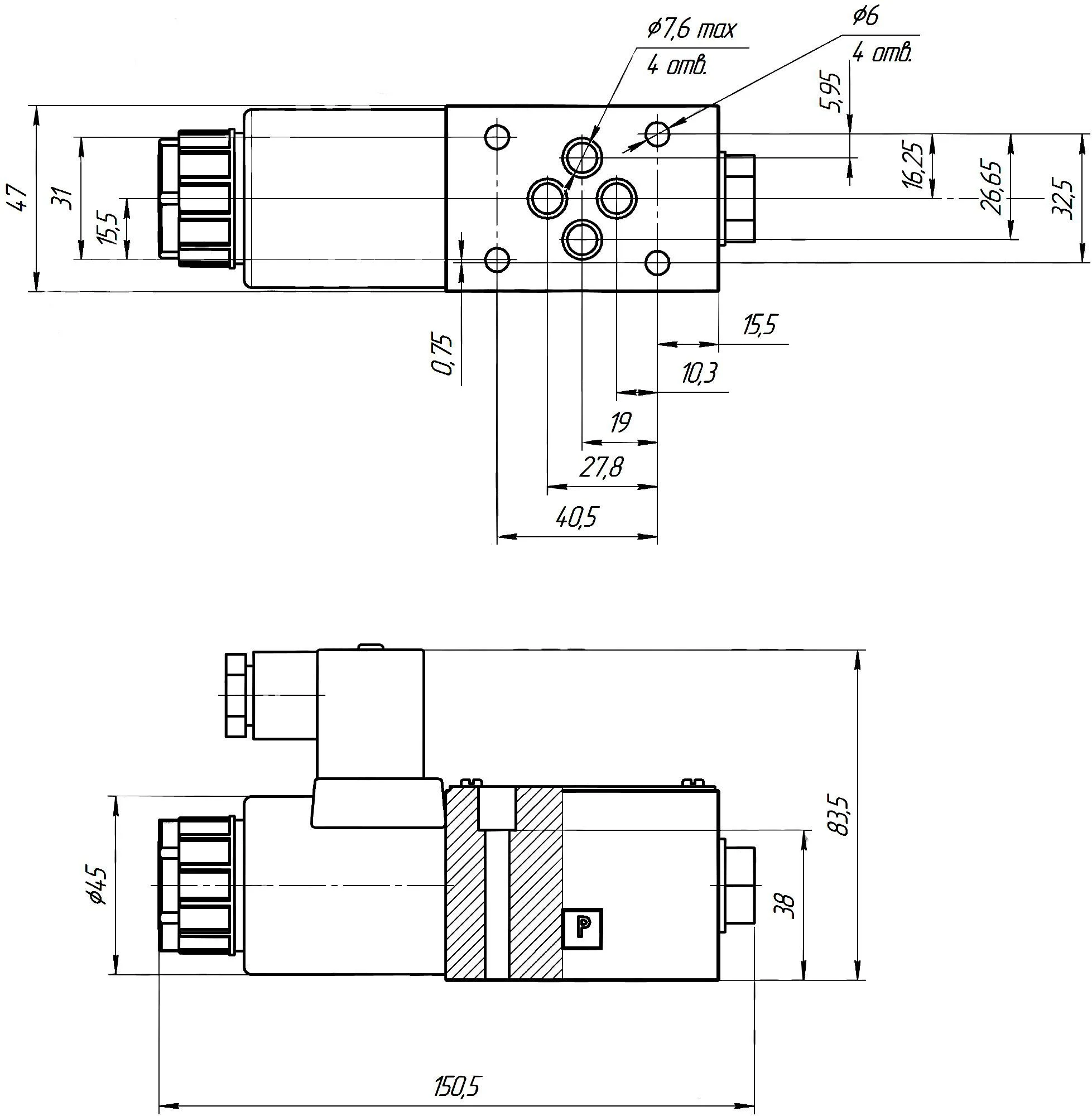 Title 2, Гидрораспределитель ВЕ6.574Е (FW 02-2B2L)